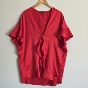 Victoria's Secret Red Satin Robe One Size